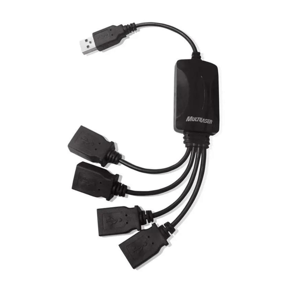 Hub USB 2.0 Multi AC042 4 Portas Cabos FLEX