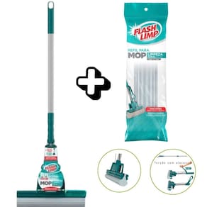 Kit Mop Limpeza Geral+1Refil Extra FlashLimp