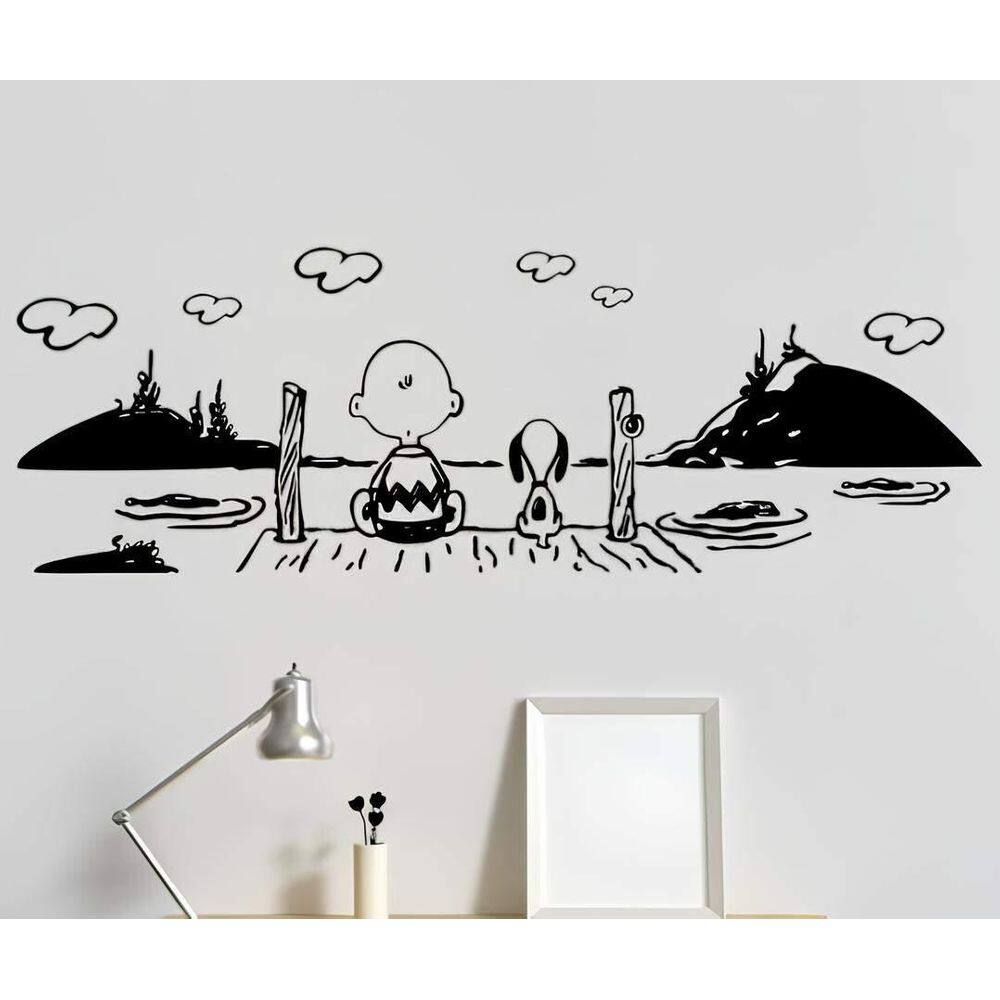 Adesivo De Parede Snoopy E Charlie Brown