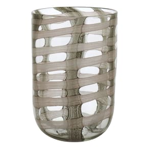 Vaso Decorativo Enfeite Casa Vidro 30x20x20cm Verde