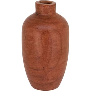 VASO DECORATIVO ENFEITE CASA HOME&CO MADEIRA 23x12x12cm NATURAL