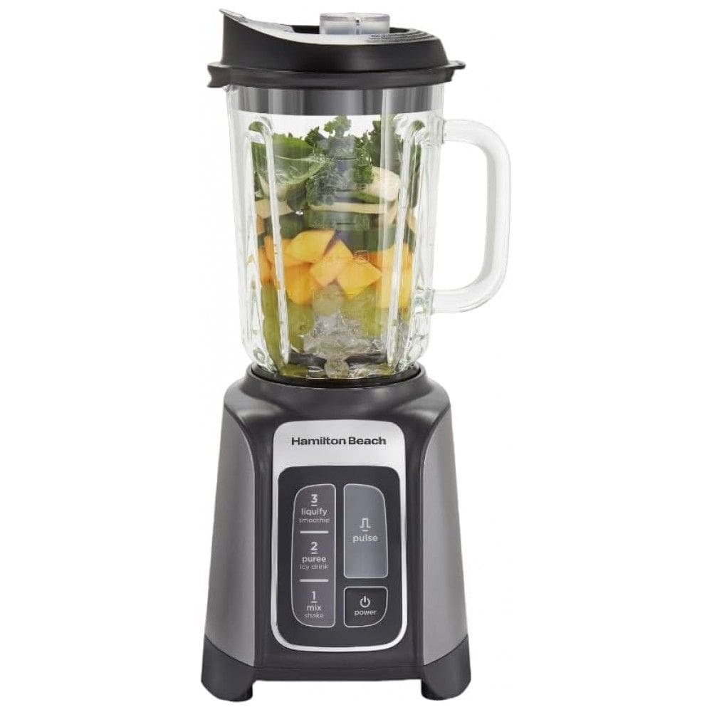 Liquidificador de Bancada 1.4L com Lâminas de Aço Inoxidável, 110V 1680W, Hamilton Beach 58600, Cinza