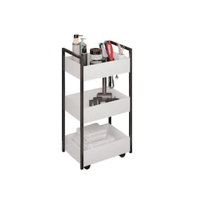Carrinho de apoio Estética Salão Industrial 3 Prateleiras Lille Preto M12 - D`Rossi