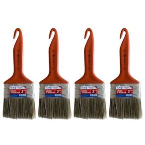Kit 4 Trincha Pincel Para Pintura Látex Acrílica 3`` Tigre