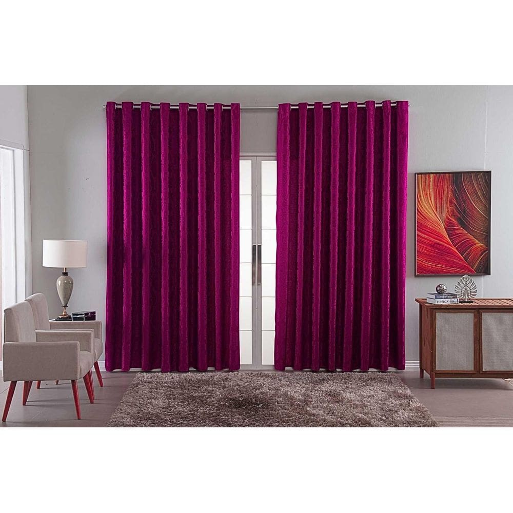 Cortina Jacquard Luxo Em Tecido Semi Blackout Sala 5,00X2,80