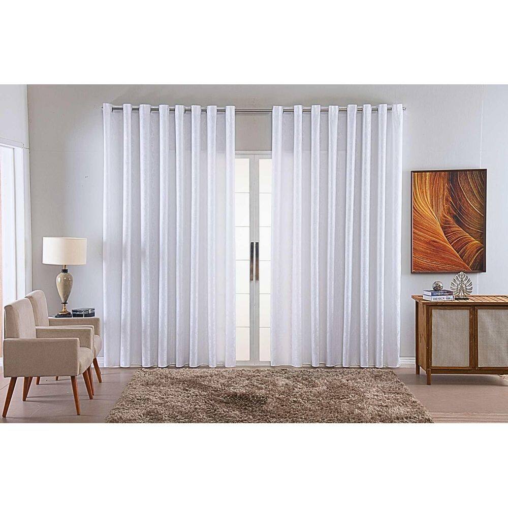 Cortina Jacquard Luxo Em Tecido Semi Blackout Sala 5,00X2,80