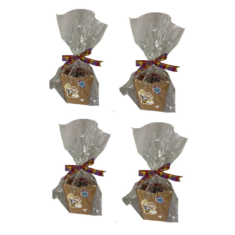 Kit 4 Cestas Cachepot Doces Festa Junina Arraiá P/2 Pessoas