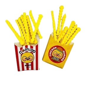 Borrachas Escolar Formato De Batata Frita 8 Peças