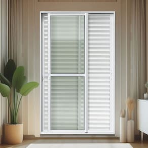 Porta de Correr Venez. 3 Folhas Moveis 210 X 150 Elite com Fechadura Tetra Vidro Liso Branco