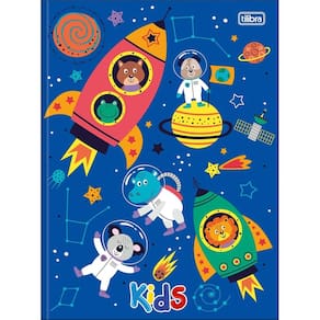 Caderno Brochura Costurado Grande Sapeca Kids 96 Folhas Capa Dura Tilibra