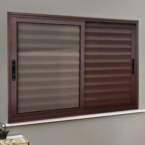 Veneziana Elite 3 Folhas Moveis 120 X 150 Vidro Liso Corten