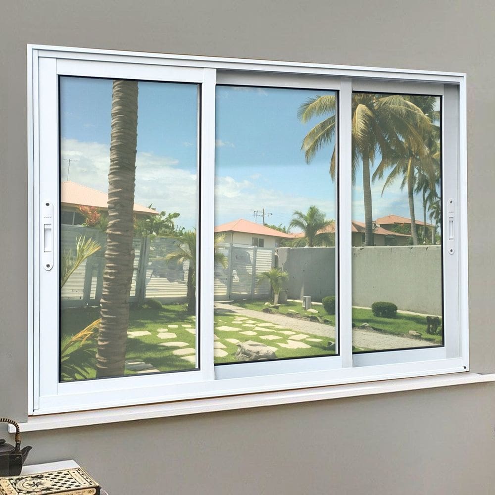 Janela Elite 3 Folhas Moveis Sequenciais 120 X 150 Vidro Liso Branco