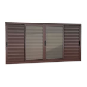 Veneziana Elite 6 Folhas Moveis 120 X 150 Vidro Liso Corten