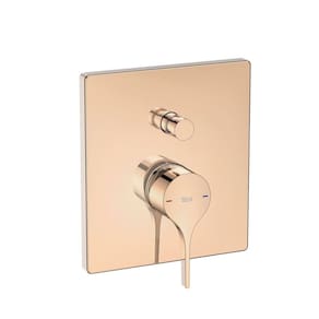 Acabamento para Monocomando de Banheira e Chuveiro para Box Insígnia com Desviador Rosé Gold
