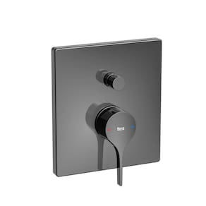 Acabamento para Monocomando de Banheira e Chuveiro para Box Insígnia com Desviador Titanium Black
