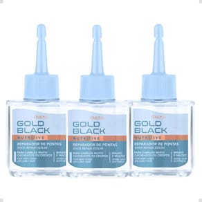 Kit Reparador de Pontas Amend Gold Black Nutritivo Com 3 30ml