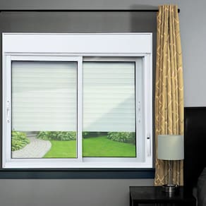 Janela Elite 2 Folhas Moveis com Persiana Integrada 120 X 150 Vidro Liso Branco