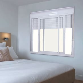 Janela de Aluminio Persiana Automatica 110V 200x120cm 2 Folhas Branco