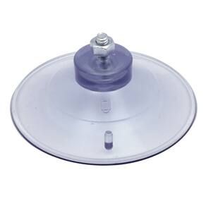 10 Ventosa de 90mm (9 cm) Em PVC Cristal C/ Parafuso e Porca