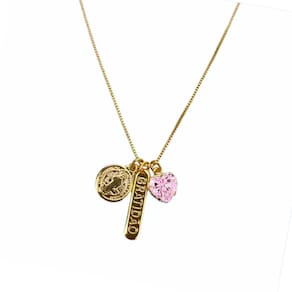 Colar Gratidão com Coração - Banhado em Ouro 18k