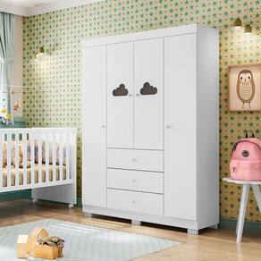 guarda-roupa infantil ane 4 pt 3 gv branco