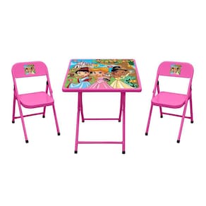conjunto infantil com mesa e 2 cadeiras rosa