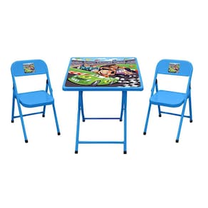conjunto infantil com mesa e 2 cadeiras azul