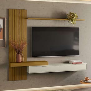 painel para tv até 65 polegadas italy 2 pt cedro e off white