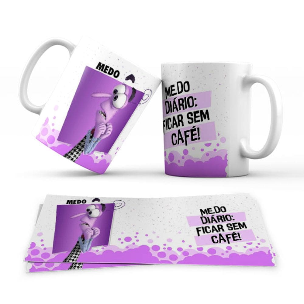 Caneca Personalizada Divertidamente Medo