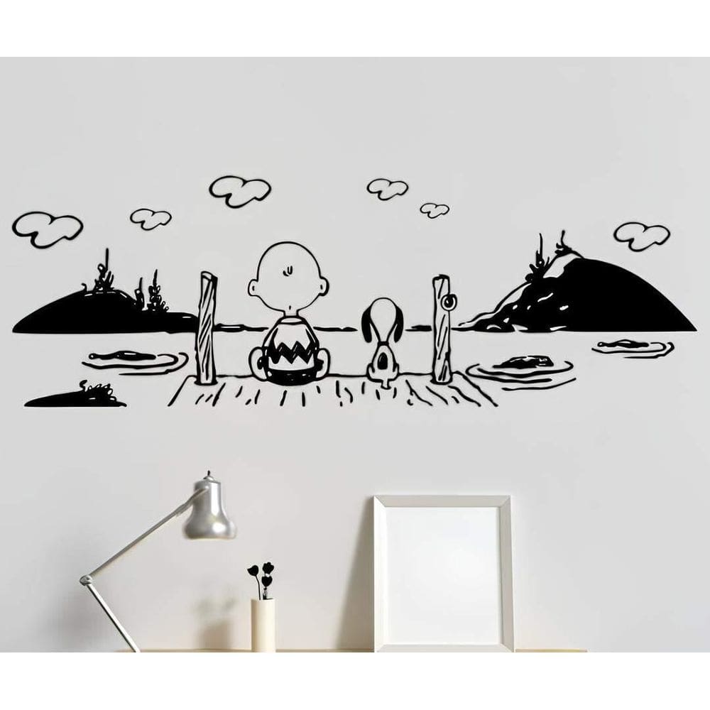 Adesivo De Parede Snoopy E Charlie Brown