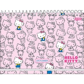 Agenda Espiral Life Planner Hello Kitty Jandaia 104 Páginas