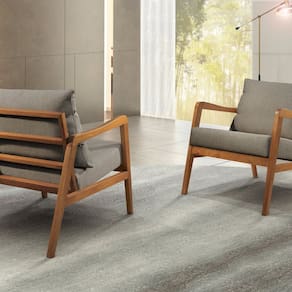 Poltrona Decorativa Madeira Maciça Bia Luxo Cappuccino