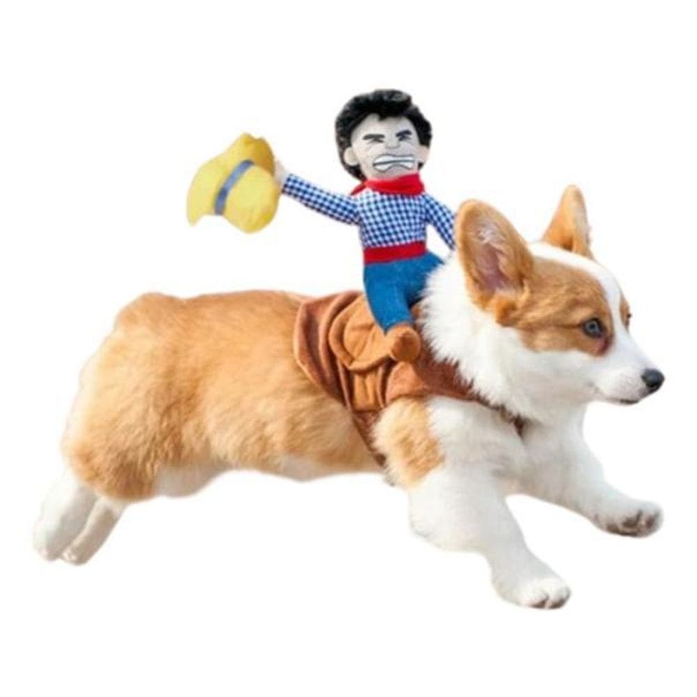 Fantasia Roupa Cowboy Para Pet Caes Cachorro Gato - M
