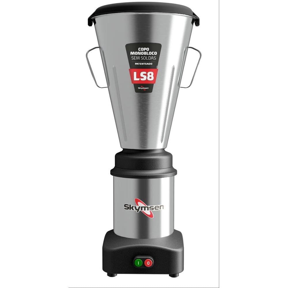 Liquidificador Industrial Inox Baixa Rotação Skymsen 8 Litros LS8