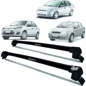 Rack Teto Aluminio Prime Ford Fiesta Sedan 04/14 Preto PR141