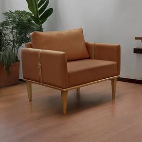 Poltrona Milla Luxo 80 Cm X 82 Cm X 76 Cm Caramelo