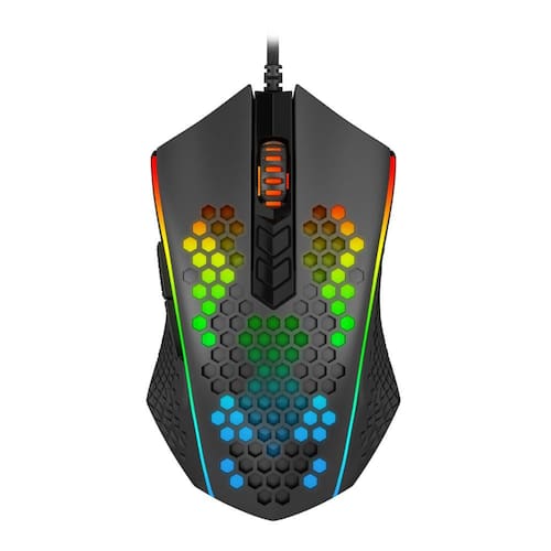 Imagem do produto Mouse Gamer Redragon Memeanlion Honey Comb, RGB, 12400DPI, 7 Botões, Preto, M809-K em Casas Bahia