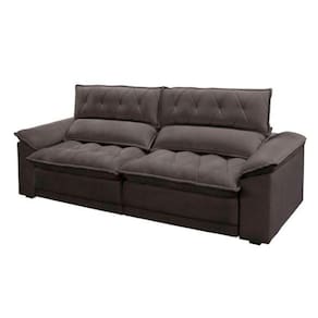 Sofá 3 Lugares Retrátil E Reclinável Solar Bf Tec9 9204 Cinza