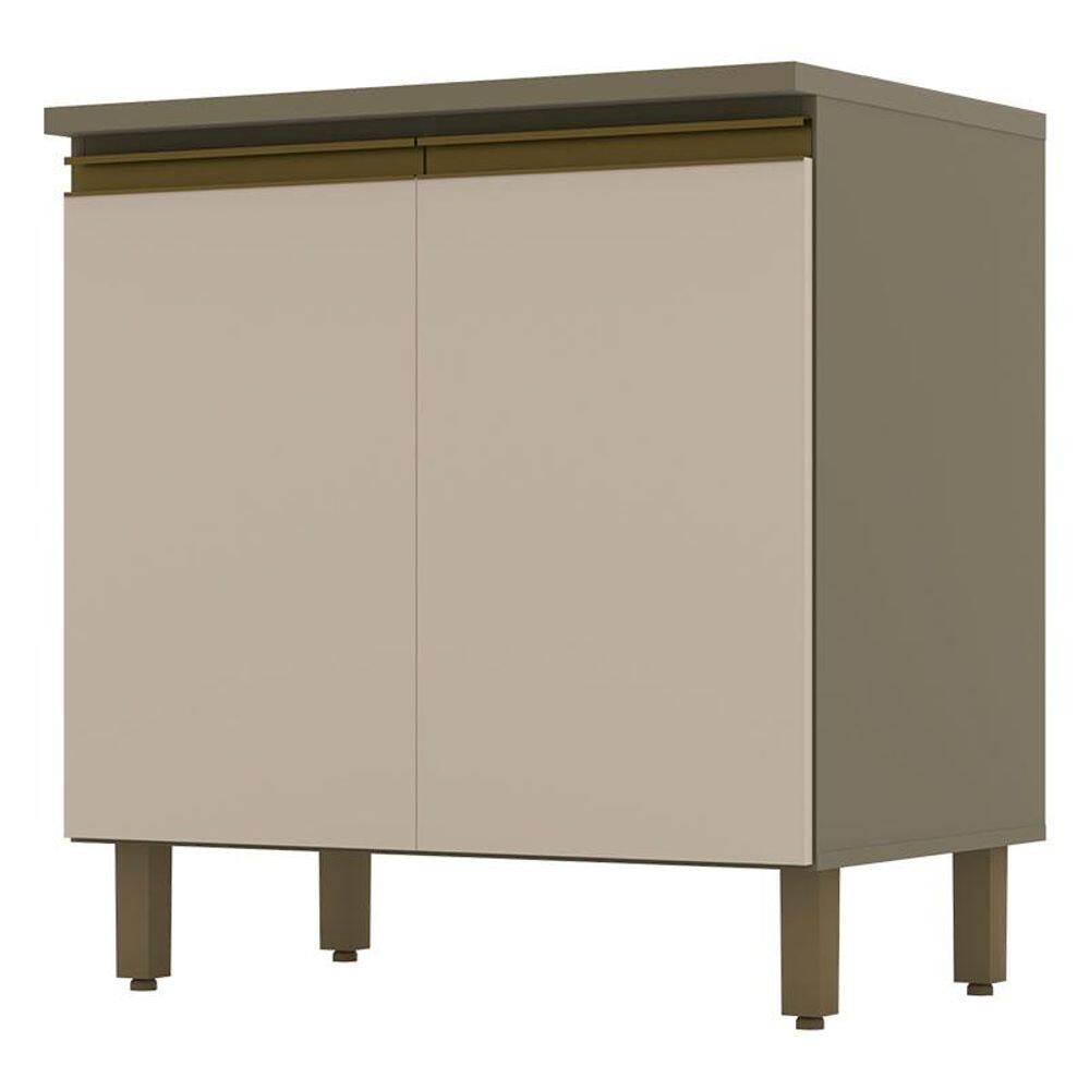 Balcão de Cozinha Évelin 2 Portas 80 cm com Tampo Para Cooktop Duna Cristal – Henn