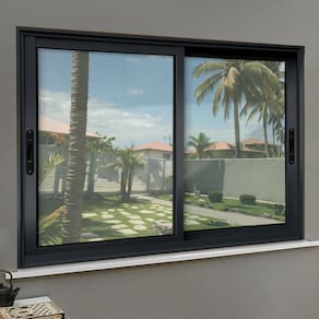 Janela Elite 2 Folhas Moveis 120 X 150 Vidro Liso Preto
