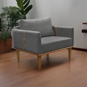 Poltrona Milla Luxo 80 Cm X 82 Cm X 76 Cm Cinza