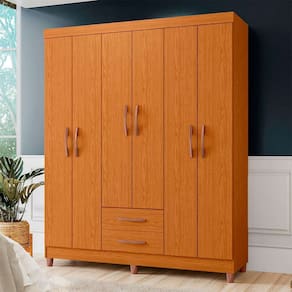 guarda-roupa casal Âmbar 6 pt 2 gv cinamomo