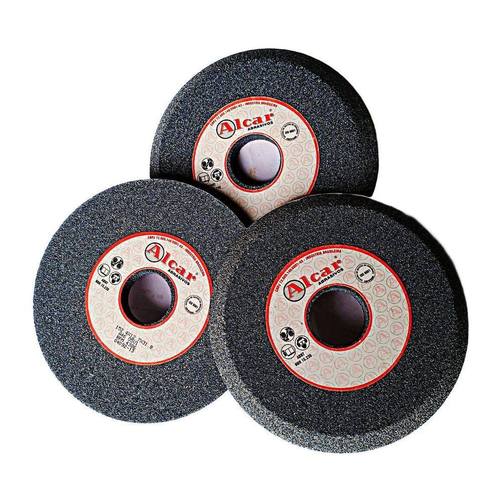 Kit Três Rebolo Chanfrado A 46 152,4 X 12,7 X 31,8 Mm Alcar