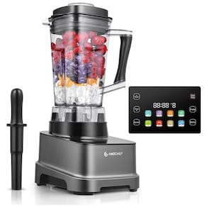 Liquidificador Profissional 8 em 1, 2L com Painel LED, Temporizador, 8 Velocidades e Pulso, 110V 2000W, Amzchef, Prata