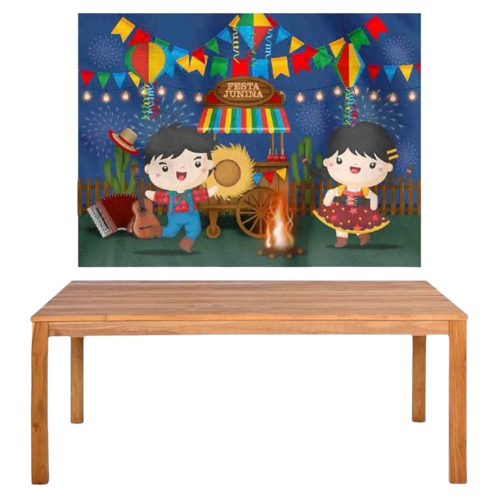 Painel para Decoração de Festa Junina Banner TNT Estampado São João Quermesse Caipira Arraiá para Mesa Parede Teto