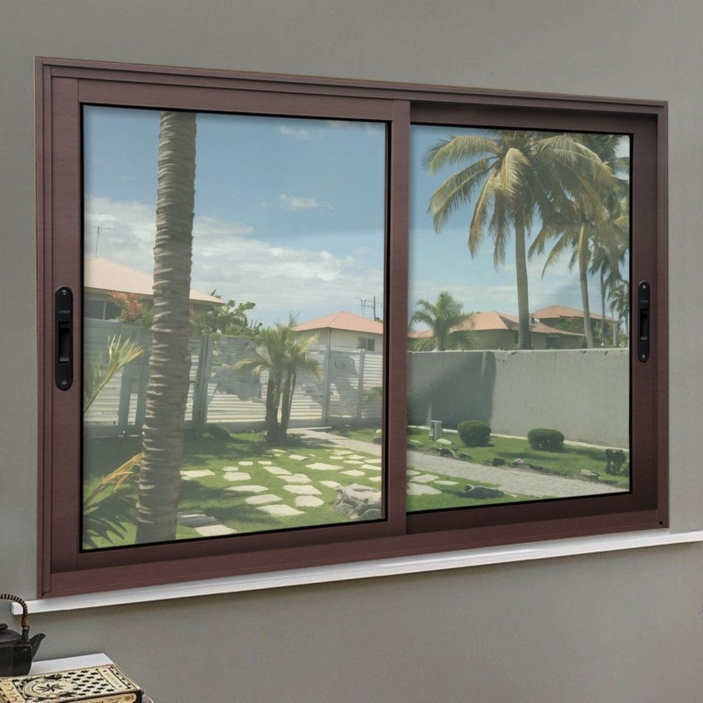 Janela Elite 2 Folhas Moveis 120 X 200 Vidro Liso Corten