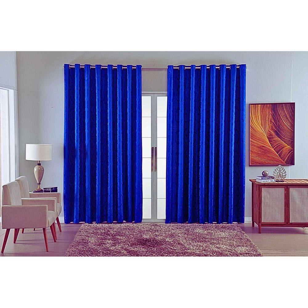 Cortina Jacquard Luxo Em Tecido Semi Blackout Sala 5,00X2,80