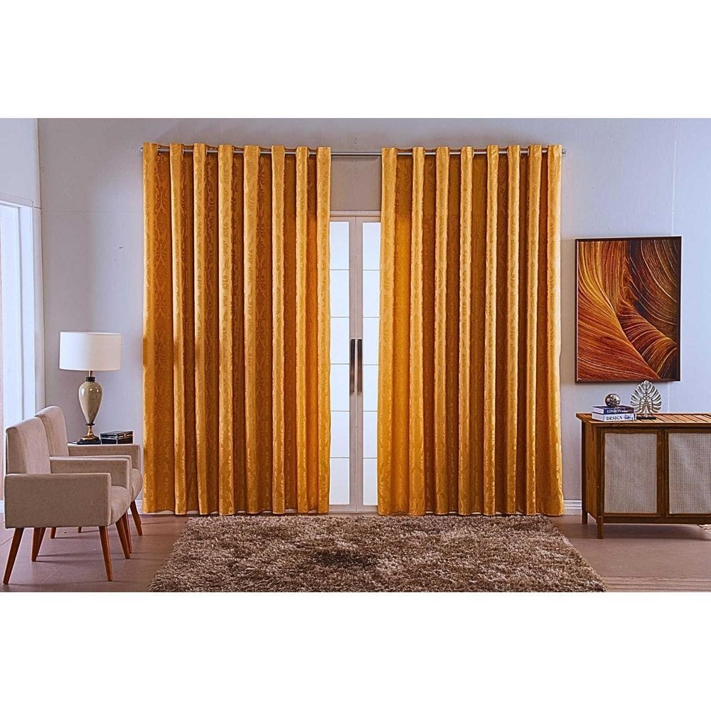 Cortina Sala Quarto Decoraçao Jacquard Em Tecido 5,00X2,80
