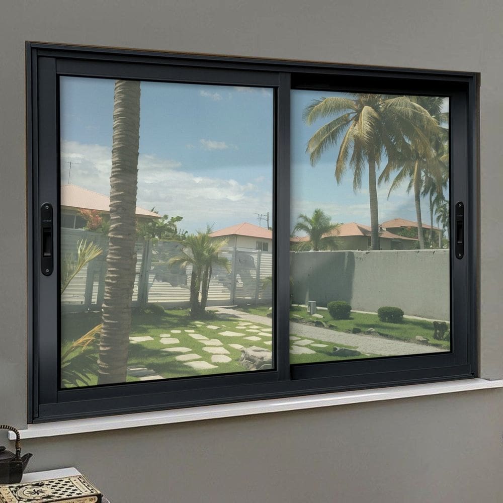 Janela Elite 2 Folhas Moveis 120 X 200 Vidro Liso Preto