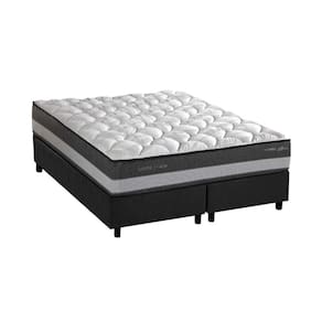 Conjunto Box King: Colchão Molas Herval Maxspring Minsque C1625 + Base CRC Suede Gray(193x203x27)